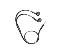 Écouteurs Jack 3.5mm Intra-auriculaires Microphone Câble Plat Silicone XO Noir Noir