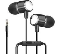 Écouteurs Jack 3.5mm Intra-auriculaires Microphone Kit Mains Libres Noir