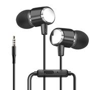 Écouteurs Jack 3.5mm Intra-auriculaires Microphone Kit Mains Libres Noir