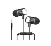 Écouteurs Jack 3.5mm Intra-auriculaires Microphone Kit Mains Libres LinQ Noir