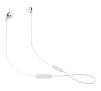Ecouteurs boutons sans fil JBL TUNE 215BT - Bluetooth 5.0 - Pure Bass - Cable anti nœuds - 16h d'autonomie - Blanc