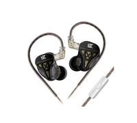 Ecouteurs KZ DQS HIFI courbés avec microphone noir (In ear - sensibilité 110±3db)