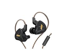 Ecouteurs KZ EDX HIFI courbés avec microphone noir (In ear - sensibilité 112db)