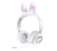 Écouteurs LED Bluetooth 5.0 avec suppression du bruit d'oreille de lapin, carte de Support pour casque d'enfants, prise 3.5mm avec micro, nouvel arrivage
