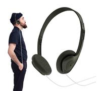 Écouteurs légers et portables de style vintage, rétro filaire, mini casque stéréo à armatures, casque compatible | Casque filaire classique pour écouter de la musique rétro