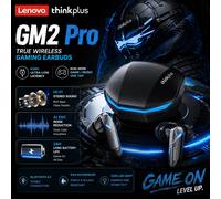 Écouteurs Lenovo GM2 Pro Bluetooth 5.3 avec micro, son stéréo 9D Pro 6, oreillettes Lenovo, double mode musique et jeu, casque sans fil White 5Pcs