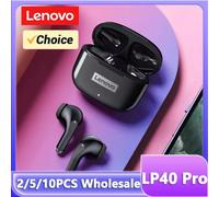 Écouteurs Lenovo LP40Pro TWS Bluetooth 5.1 à connexion rapide, design ergonomique, casque à transmission rapide et puissante. White 10PCS
