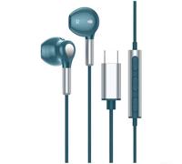 Écouteurs magnétiques de type C avec traitement audio numérique et diaphragme composite de 14 mm pour une imagerie sonore large (bleu)