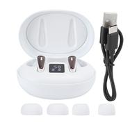 Écouteurs mains libres Bluetooth 5.3 avec micro invisible et réduction de bruit pour des appels clairs. Légers et confortables.