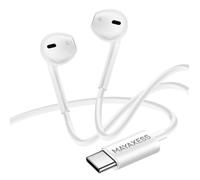 Écouteurs - MAYAXESS - iPhone 17 - USB-C - Micro intégré - Blanc