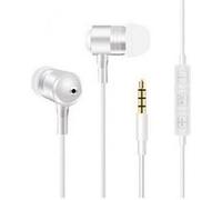 Ecouteurs metal pour alcatel 1b avec micro et telecommande reglage son kit main libre intra-auriculaire universel (blanc) Blanc G
