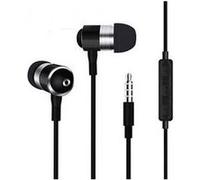 Ecouteurs metal pour iphone se 2020 avec micro et telecommande reglage son kit main libre intra-auriculaire (noir) G