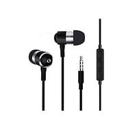 Ecouteurs Metal pour iPod Nano avec Micro et Telecommande Reglage Son Kit Main Libre Intra-Auriculaire Universel (Noir)