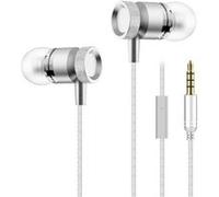 Ecouteurs Métal pour LG G2 Mini avec Micro Kit Main Libre INTRA-AURICULAIRE Casque Universel Jack (ARGENT) Argent G