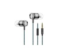 Ecouteurs Metal pour Smartphone avec Micro Kit Main Libre INTRA-AURICULAIRE Casque Universel Jack (GRIS)