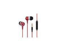 Ecouteurs Metal pour SONY Xperia XA1 avec Micro et Telecommande Reglage Son Kit Main Libre INTRA-AURICULAIRE Universel (ROUGE)