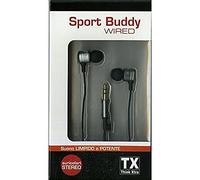 Écouteurs métalliques sport Buddywired Earbuds (noir) Hs-248 Tx)