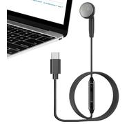 Écouteurs mono-directionnels - Écouteurs de sport mono avec son clair - Design intra-auriculaire confortable - Casque de commande filaire avec microphone pour smartphone, travail, apprentissage