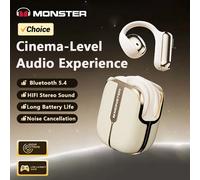 Écouteurs Monster XKO06 avec crochet d'oreille, sans fil, Bluetooth 5.4, son stéréo, réduction du bruit, longue durée de vie de la batterie, écouteurs de sport XKO06 Pink