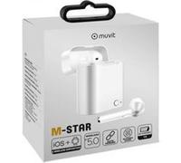 Mstar Kit Pieton Stéréo sans Fil avec BOITIER DE Recharge Blanc