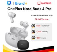 Écouteurs OnePlus Nord Buds 4 Pro (version internationale) : réduction active du bruit, 54 heures d'autonomie, Bluetooth 6.0 Radiant Gray