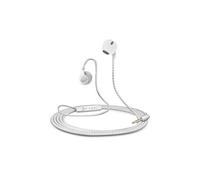 Ecouteurs Plat pour Smartphone avec Micro Réglage Kit Main Libre Casque Universel Prise Jack (BLANC) - Neuf