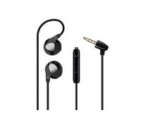Ecouteurs Plat Shot Case avec Micro et réglage Kit Main Libre - Prise Jack Noir
