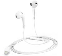Ecouteurs pour IPhone 7 / 8 avec connecteur Lightning compatible iOs 10 ou plus Blanc