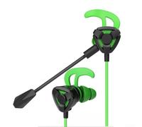 Écouteurs pour pilote hybride Deep for Bass pour mobile pour hybride (vert) | Microphone transparent intégré, technologie d'isolation phonique, plug-and-play, taille compacte de 5 cm