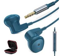Écouteurs pour Redmi Note 14/13 Pro/12/11/10S/14C/A5, Radio Ecouteur Intra-auriculaires Casque 3,5 mm Écouteur Filaire avec Microphone, Casque Antibruit pour Avion Studio Enregistrement École Voyage
