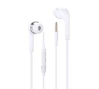 Écouteurs pour Samsung Galaxy A04s Haute Qualité Audio Intra-Auriculaires en Silicone Ultra Confort Isolant Le Bruit avec contrôle du Volume et Microphone - Blanc