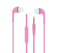 Écouteurs pour Samsung Galaxy A21 Simple SCV49 Haute Qualité Audio Intra-Auriculaires en Silicone Ultra Confort Isolant Le Bruit avec contrôle du Volume et Microphone - Rose