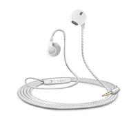 Ecouteurs pour Samsung Galaxy A42 avec Micro Reglage Kit Main Libre Intra-AURICULAIRE Casque Universel Jack (Blanc)
