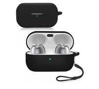 Écouteurs pour Technics EAH-AZ100 & EAH-AZ100E-S & EAH-AZ100E-K, étui en silicone souple avec cordon - Étanche, résistant aux chocs et aux rayures, noir