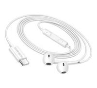 Écouteurs pour Xiaomi 15 Filaires USB-C avec Micro intégré Mayaxess Blanc Blanc