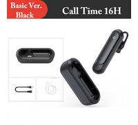 écouteurs professionnels Bluetooth V5.0 sans fil Réduction du bruit des basses Appels HD Longue durée de vie de la batterie Casque unique anti-transpiration avec micro, version de base. Le noir