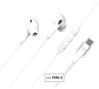 Ecouteurs Renforcé USB C Télécommande/Micro Intra-auriculaire Blanc + Garantie à vie Force Play