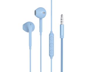 Ecouteurs Renforcés Jack 3.5mm Télécommande/Micro Bouton Bleu + Garantie à vie Force Play