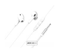 Ecouteurs Renforcés Jack 3.5mm Télécommande/Micro Intra-auriculaire Blanc + Garantie à vie Force Play