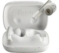 Poly Voyager Free 60 UC M - Écouteurs sans fil avec micro - intra-auriculaire - Bluetooth - Suppresseur de bruit actif - USB-C via un adaptateur Bluetooth - blanc sable - Certifié pour Microsoft Teams