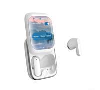 Écouteurs sans fil 5.4 avec réduction du bruit IPX6, design étanche, 4 à 8 heures de lecture, écran couleur pour un usage quotidien et des entraînements (argent)