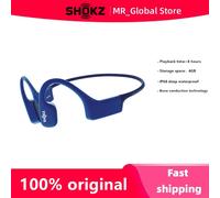 Écouteurs sans fil à conduction osseuse Shokz OpenSwim S700, lecteur MP3 4 Go, étanche IP68, pour la natation, le sport et la course à pied Bleu