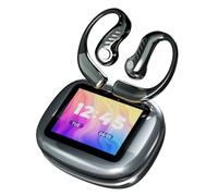 Écouteurs sans Fil à Crochet d'oreille Indolore avec Vitrine Couleur, Modes Musique/Jeu pour Les Sports et Les Activités de Plein Air (Black)