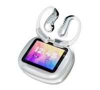 Écouteurs sans Fil à Crochet d'oreille Indolore avec Vitrine Couleur, Modes Musique/Jeu pour Les Sports et Les Activités de Plein Air (White)