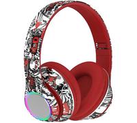 Écouteurs sans fil avec Bluetooth 5.4, plus de 8 heures d'autonomie, qualité sonore HiFi, chargement Type-C, design pliable, rouge
