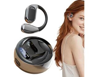 Écouteurs sans fil avec clip d'oreille - Écouteurs sans fil avec suppression du bruit, écouteurs supra-auriculaires avec suppression du bruit | Écouteurs à oreilles ouvertes, écouteurs avec oreilles
