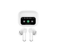 Ecouteurs sans-fil avec écran tactile SOLYS, Bluetooth, batterie intégrée 40mAh, Boitier de recharge 400mAh, ANC+ENC, blanc