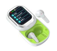 Écouteurs sans fil avec étui de chargement à écran tactile couleur, Bluetooth 5.4 ENC Casque antibruit avec notification d'appel et de message, mode musique de jeu Écouteurs stéréo sans fil