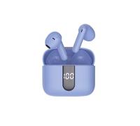 Ecouteurs sans-fil avec indicateur de charge AURA, Bluetooth, batterie intégrée 40mAh, Boitier de recharge 400mAh, ANC, bleu