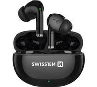 Écouteurs Sans fil avec Micro Bouton Tactile Autonomie 15H Swissten Noir Noir G